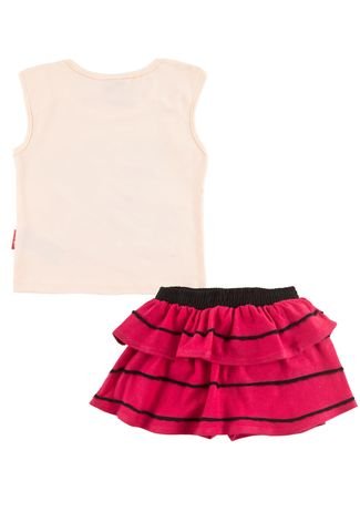 Conjunto Kyly Summer Dogs Coral/Rosa