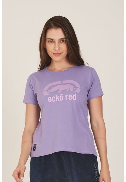Camiseta Ecko Feminina Estampada Roxa - Marca Ecko