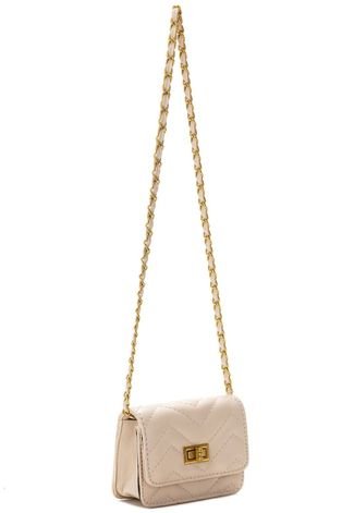Bolsa Feminina Transversal Mini Bag Alça de Corrente Star Shop Marfin
