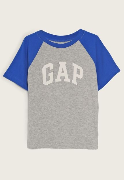 Camiseta Infantil GAP Color Block Cinza - Marca GAP