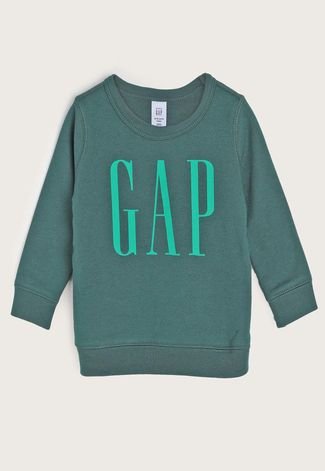 Blusa de Moletom GAP Logo Verde - Compre Agora