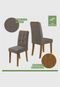 Conjunto Mesa Nevada 120 Tampo de Vidro 4 Cadeiras Celebrare Rovere Naturale/Off-White/Suede Animale Bege Móveis Lopas - Marca Móveis Lopas