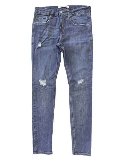 Calça Calvin Klein Jeans Masculina Stretch Destroyed Navy Tag Azul Marinho - Marca Calvin Klein