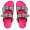 Papete Feminina Flatform Napa Pink e Strass Prata Lançamento - Marca Carolla Shoes