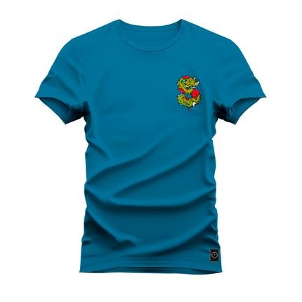 Camiseta Plus Size Unissex Premium T-shirt S Gosmento Peito - Azul - Marca Nexstar