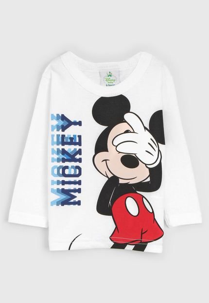 Camiseta Brandili Infantil Mickey Branca - Marca Brandili