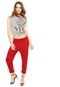 Calça Calvin Klein Jeans Bordado Vermelha - Marca Calvin Klein Jeans