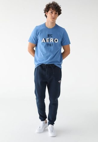 Camiseta Aeropostale Reta NYC Azul