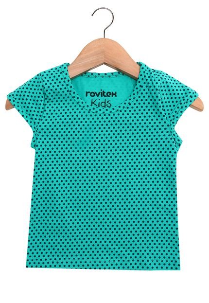 Blusa Rovitex Manga Curta Menina Verde - Marca Rovitex