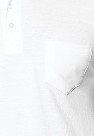 Camisa Polo Kohmar Bolso Piquet Branca