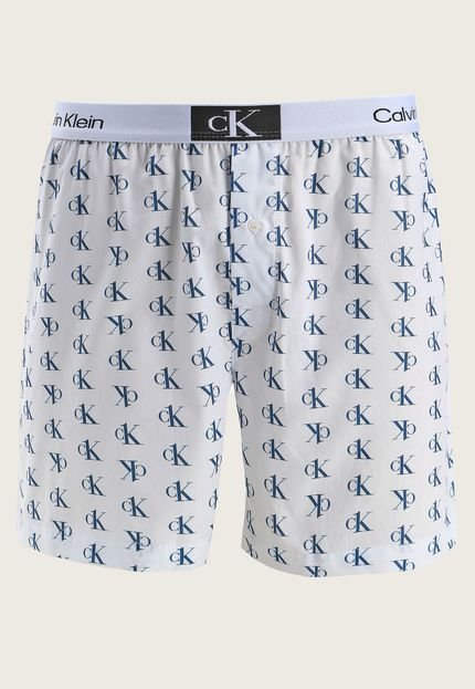Samba Canção Calvin Klein Underwear Staggered Logo Branca - Marca Calvin Klein Underwear