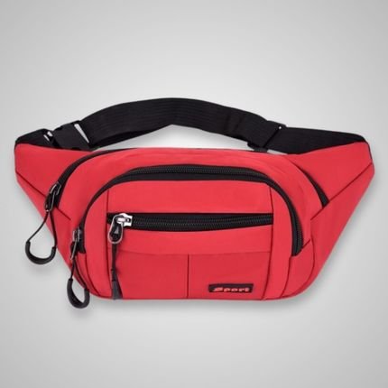 Pochete Masculina Bolsa de Cintura Shoulder Bag Impermeável Multiuso Star Shop Vermelho - Marca STAR SHOP