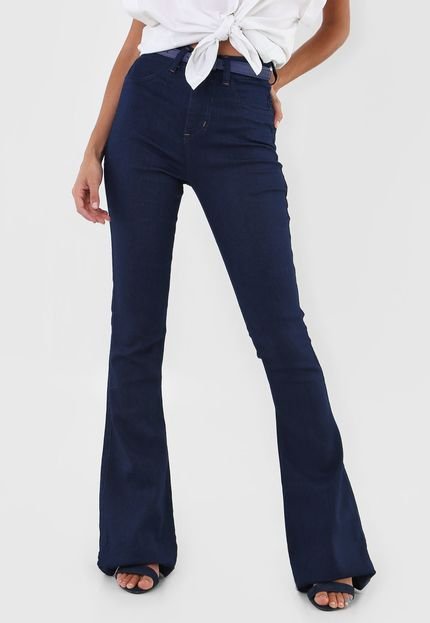 Calça Jeans GRIFLE COMPANY Flare Lisa Azul-Marinho - Marca GRIFLE COMPANY