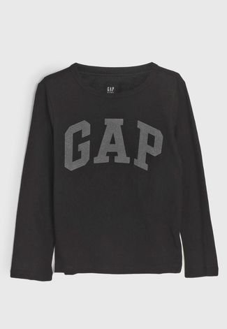 Camiseta GAP Logo Preta - Compre Agora