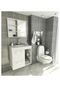 Gabinete para Banheiro 60 cm com 2 Peças Linea 12 Branco Tomdo - Marca Tomdo