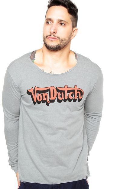 Camiseta Von Dutch Logo 3D Cinza - Marca Von Dutch 