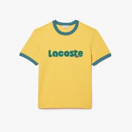 Camiseta com estampa contrastante Lacoste Amarelo - Marca Lacoste