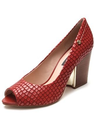 Peep toe sale vermelho jorge bischoff