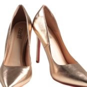 Scarpin Zariff Feminino Salto Fino 5085.10278 Ouro Incolor - Marca Zariff