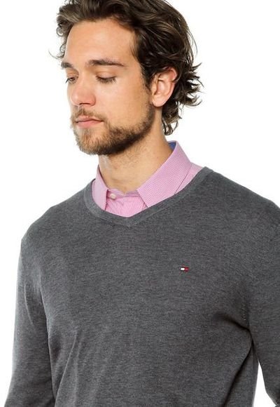 Buzo tommy hilfiger gris shop