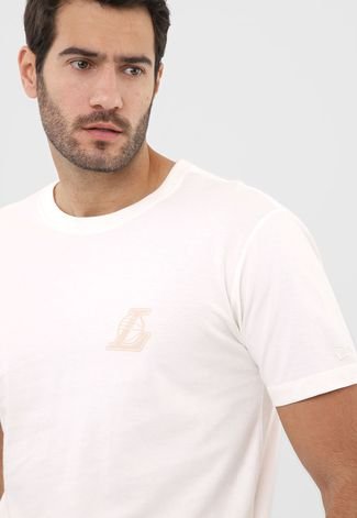 Camiseta New Era Los Angeles Lakers Off-White