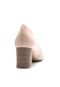 Scarpin Couro Comfortflex Bico Fino Nude - Marca Comfortflex