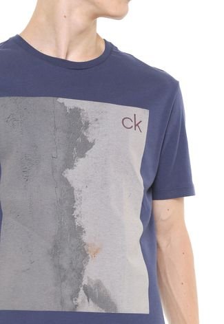 Camiseta Calvin Klein Textura Azul-marinho