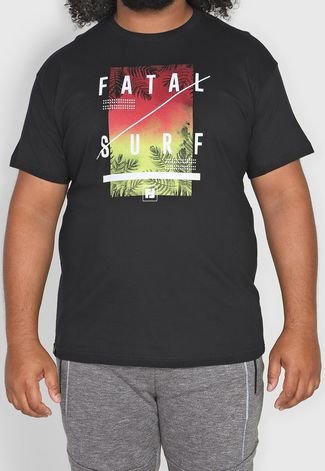 Camiseta Plus Size Fatal Estampada Preta