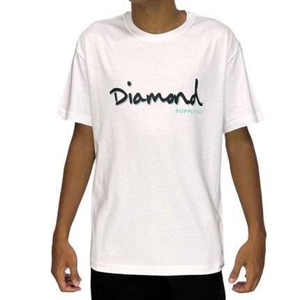 Camiseta Diamond Outline-Branco - Branco - Marca DAFITI