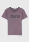 Camiseta Calvin Klein Kids Infantil Estonada Roxa - Marca Calvin Klein Kids