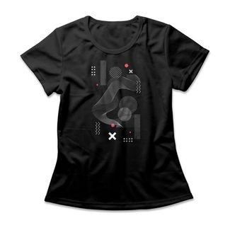 Camiseta Feminina Wireframe - Preto