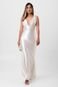 Vestido satin longo slip decote profundo offwhite labrava - Marca Labrava