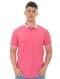 Polo Reserva Masculina Pima Cotton Piquet Melange Collar Rosa Escuro - Marca Reserva