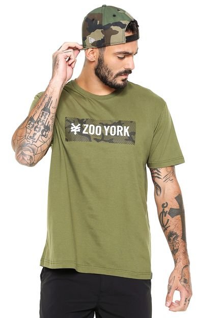 Camiseta Zoo York Stripe Camo Logo Verde - Marca Zoo York