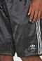 Bermuda adidas Originals Reta 3 Stripes Satin Preta - Marca adidas Originals