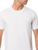 Camiseta Calvin Klein Masculina Meia Malha Basica CK Branca - Marca Calvin Klein