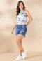 Blusa Com Cava Americana Estampado Quintess - Marca Quintess