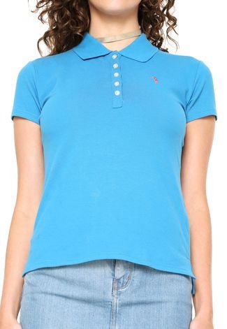 Camisa Polo Aleatory Lisa Azul