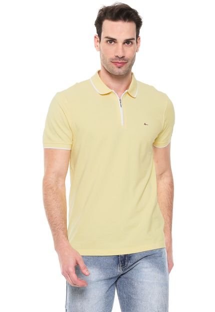 Camisa Polo Aramis Reta Zíper Amarela - Marca Aramis
