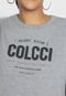 Blusa de Moletom Fechada Colcci Lettering Cinza - Marca Colcci
