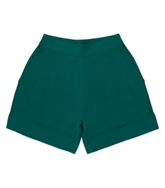 Shorts Feminino Em Viscose Creponada Endless Verde