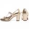 Sapato Mary Jane de Salto Grosso 7 cm Torricella Confortável Dourado - Marca Torricella