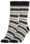 Meia Socks Co Stripes Marrom/Cinza - Marca Socks Co
