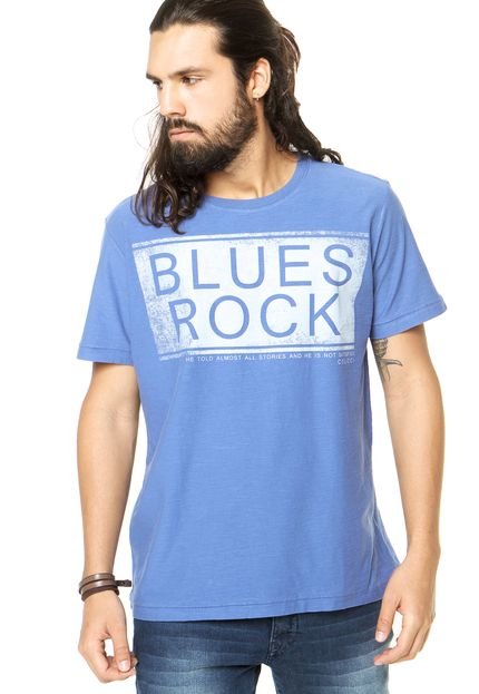Camiseta Colcci Slim Rock Azul - Marca Colcci