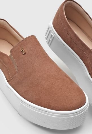 Slip On DAFITI SHOES Furinhos Nude - Compre Agora