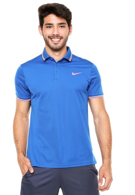 Camisa Polo Nike Dry Solid Azul - Marca Nike