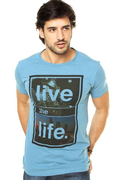 Camiseta FiveBlu Frases Azul - Marca FiveBlu