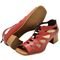 Sandália Bico Quadrado Miuzzi em Couro Rubi - Marca Magi Shoes