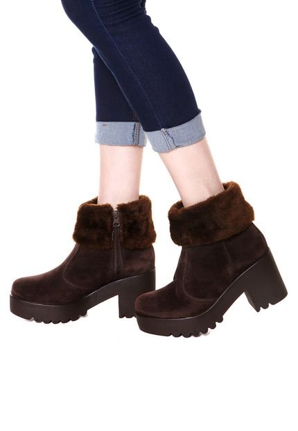 Bota Chunky Foot Way Pelugem Tratorada Marrom - Marca Foot Way