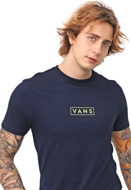 Camiseta Vans Easy Box Azul-Marinho - Marca Vans